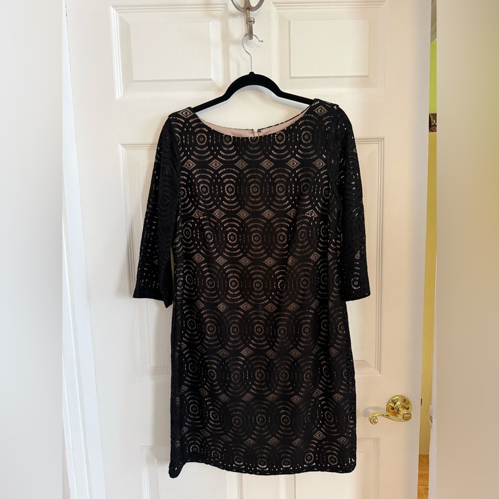 Chic Black Lace Long Sleeve Dress